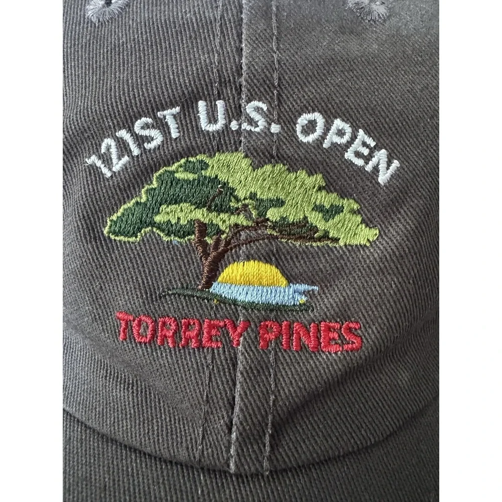 121st U.S. Open Hat Cap Strap Back Mens One Size Brown Golf USGA Torrey Pines
